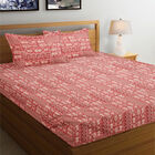 120 GSM Red Polyester Double Bedsheet, , small image number null