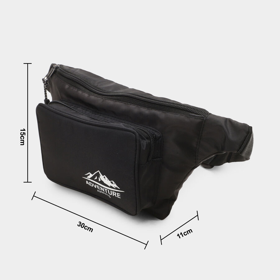 Black Nylon/Polyester Waist Pouch, , large image number null