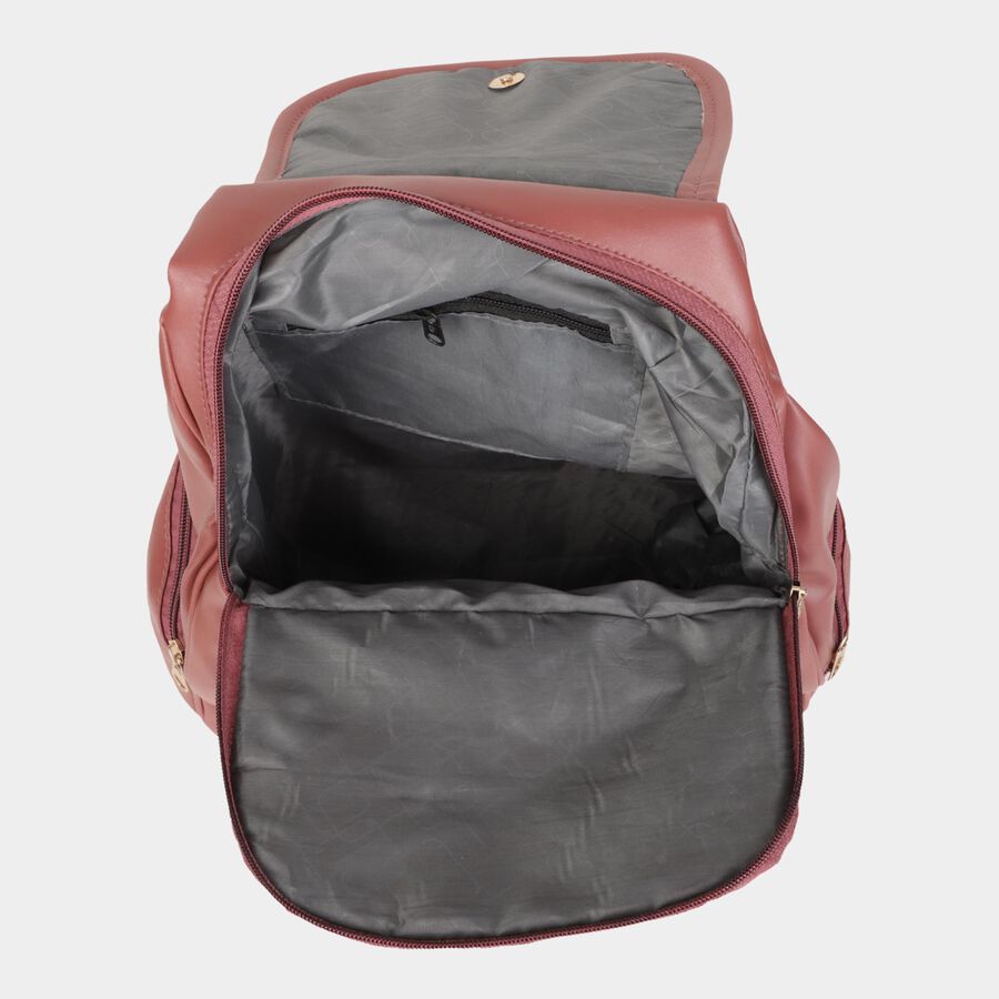 Women's Quilted Polyurethane Backpack, , large image number null