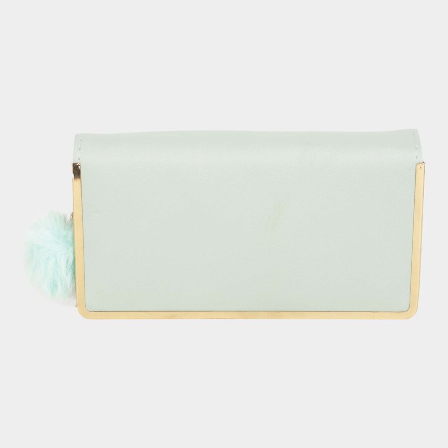 Women's Polyurethane Zipper Hand Pouch, , large image number null