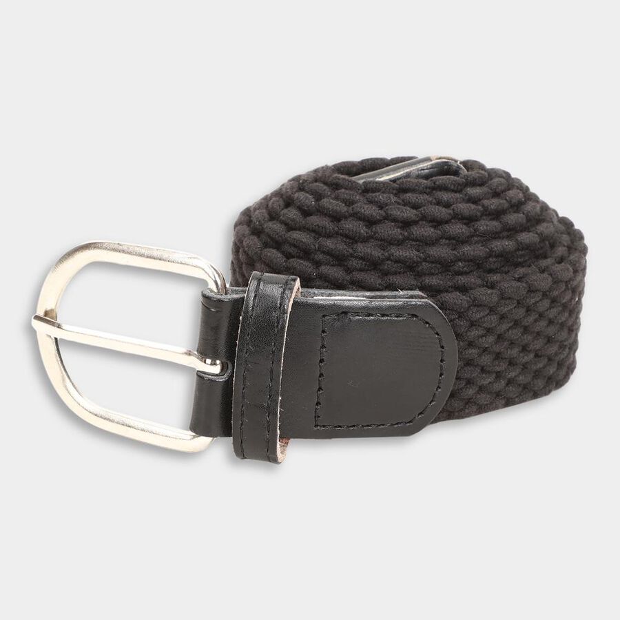 Men's Black Canvas Casual Belt, , large image number null