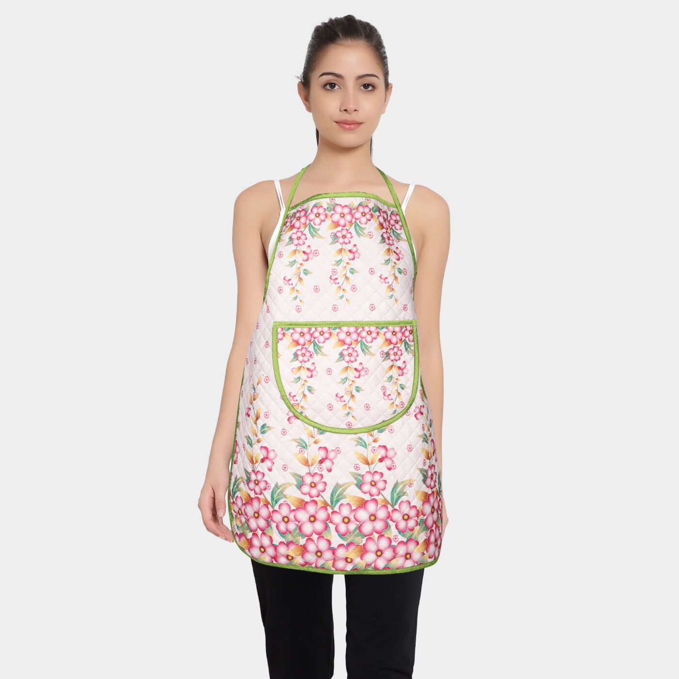 Home Beautiful                         Brown Polyester Cotton Apron