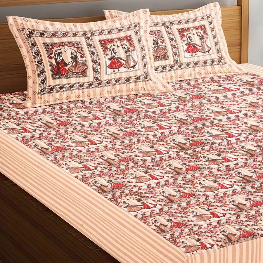 King Size Cotton Bedcover With Pillow Cover, , large image number null