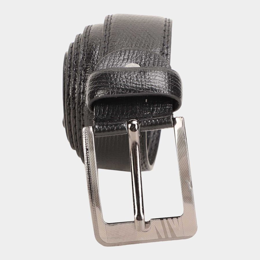 Men's Black Polyurethane Casual Belt, , large image number null