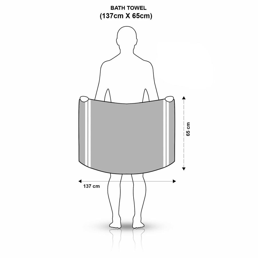 137 GSM Grey Cotton Bath Towel, , large image number null