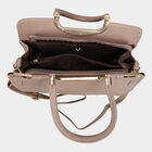 Women's Beige Polyurethane Tote Bag, , small image number null