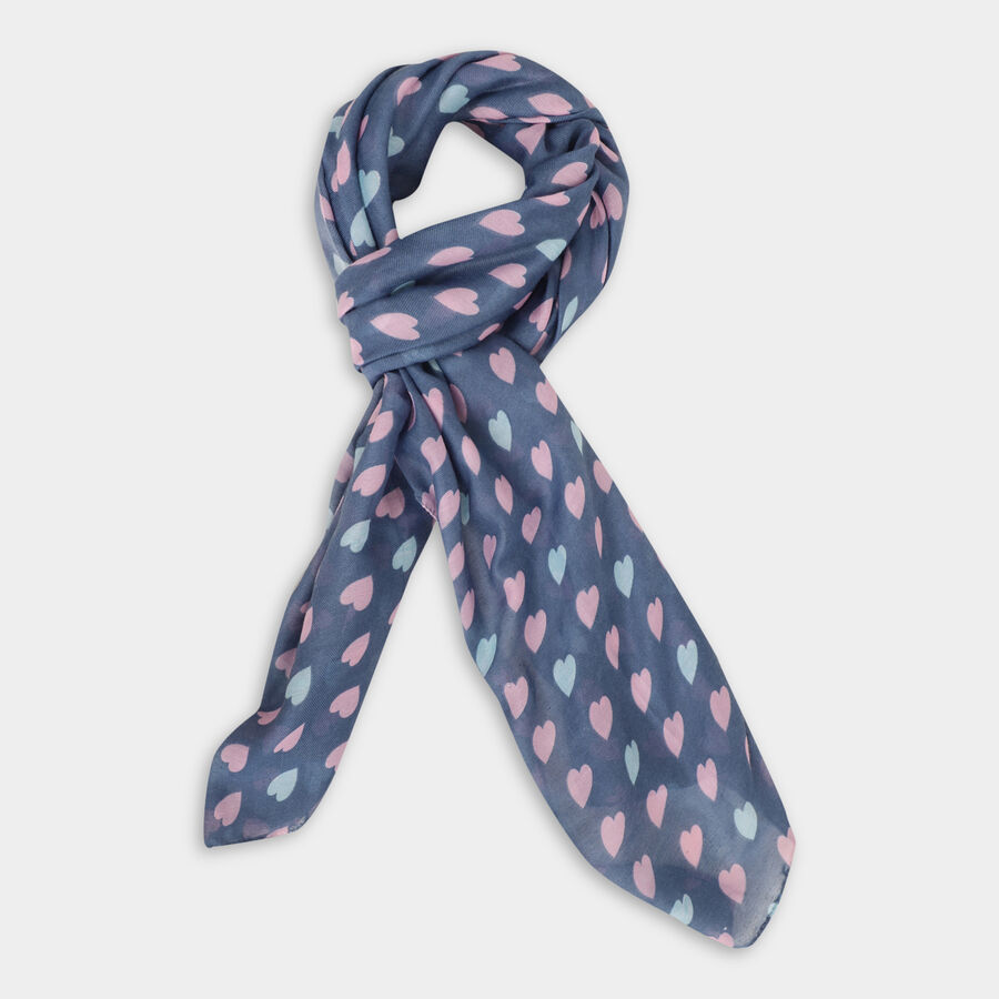 Women's Blue Nylon/Polyester Scarfs, , large image number null
