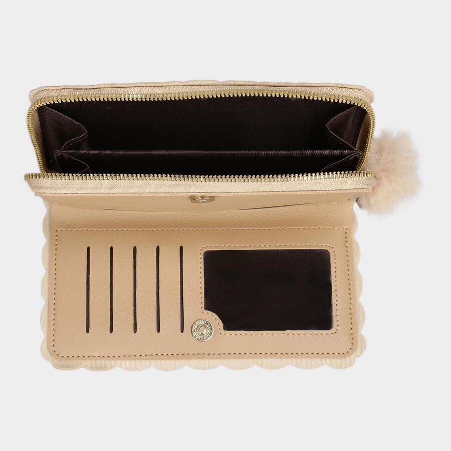 Women's Tan Polyurethane Hand Pouch, , large image number null