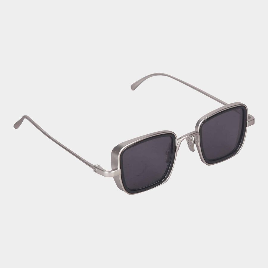 Men's Metal Gradient Rectangle Sunglasses, , large image number null
