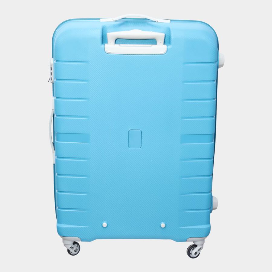 4-Wheel Cyan Polyester Hard Case Trolley, Large, , large image number null