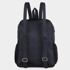 Women's Black Polyurethane Backpack, , small image number null