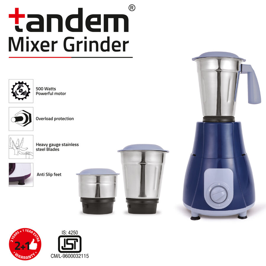 500W Mixer Grinder 3 Jar, , large