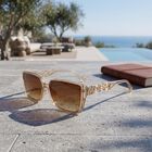 Woman's Brown Plastic Sunglasses, , small