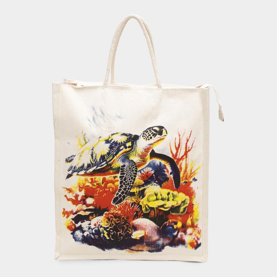 Women's Beige Canvas Tote Bag, , large image number null