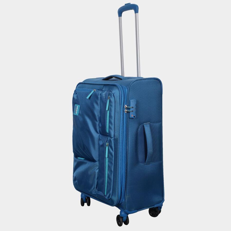 1 Pc 8-Wheel Polyester Soft Case Trolley, Medium, , large image number null