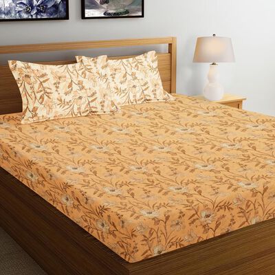 120 GSM Pink Polycotton Double Bedsheet
