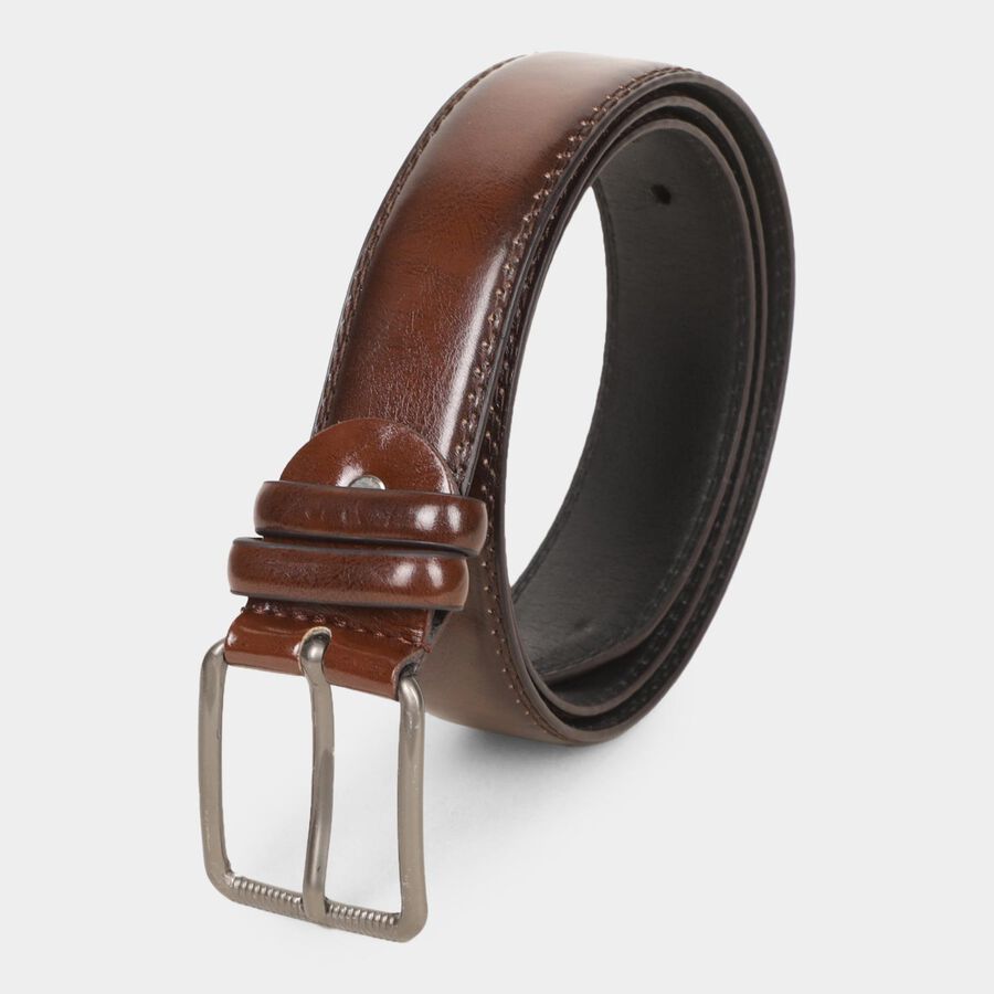 Men's Brown Polyurethane Formal Belt, , large image number null