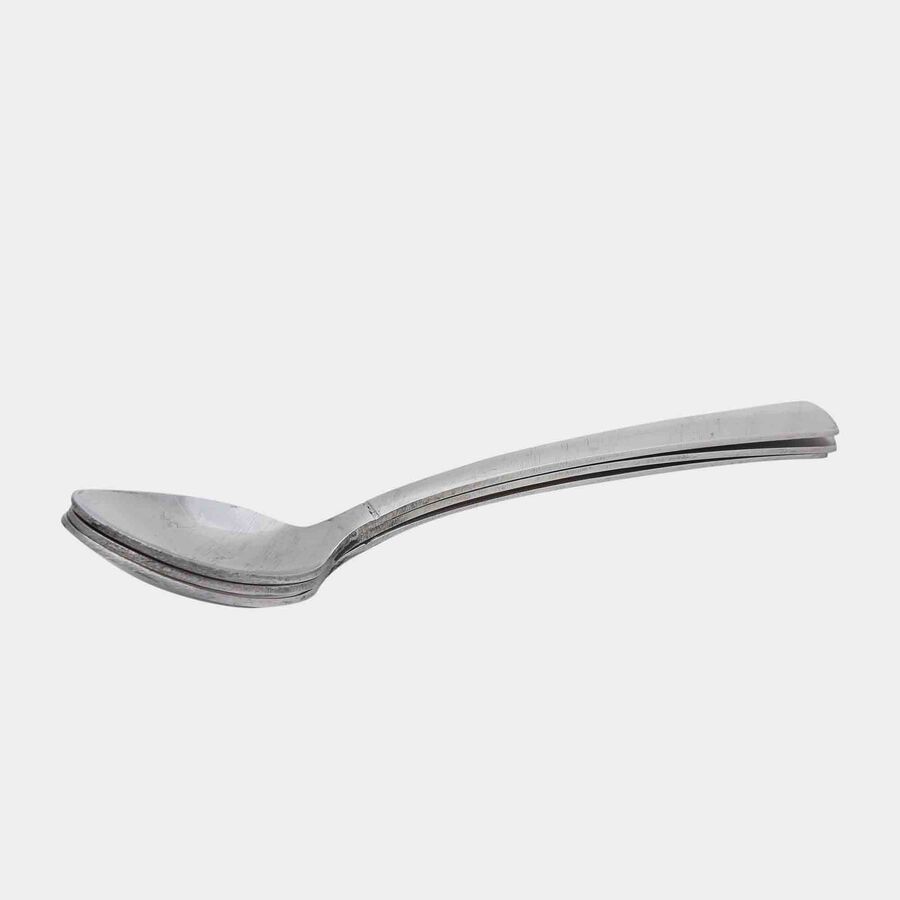 Set of 4 Steel Tea Spoons, , large image number null