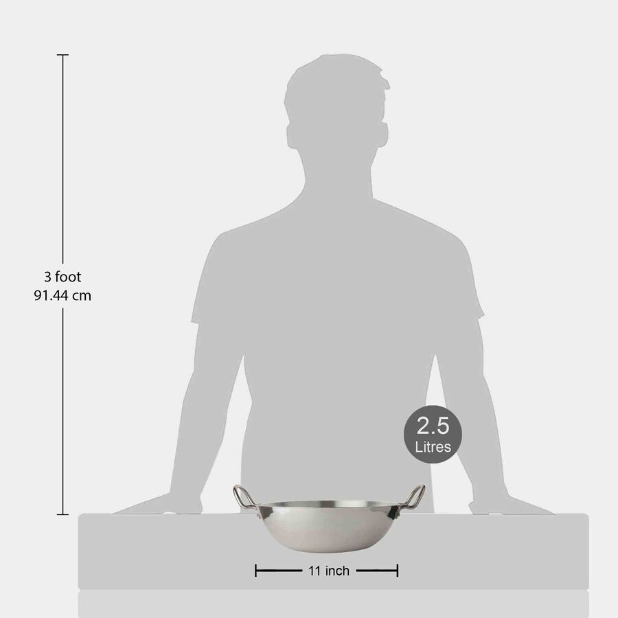 2.5 L Aluminum Kadhai, , large image number null