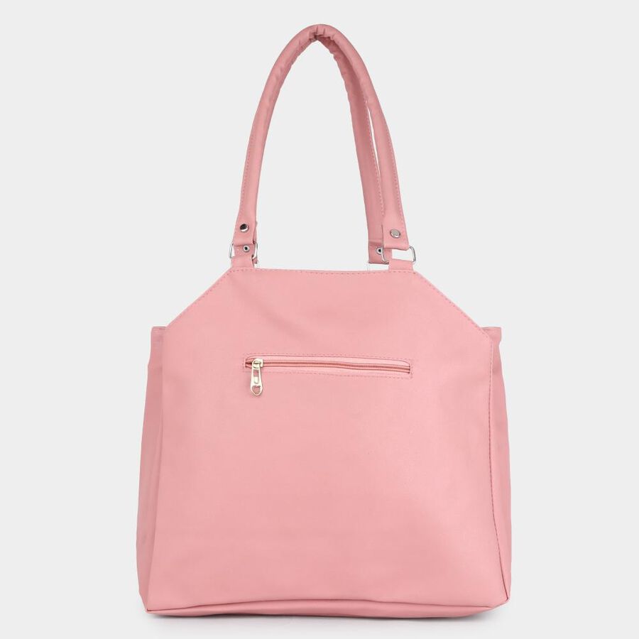 Women's Pink Polyurethane Hand Bag, , large image number null