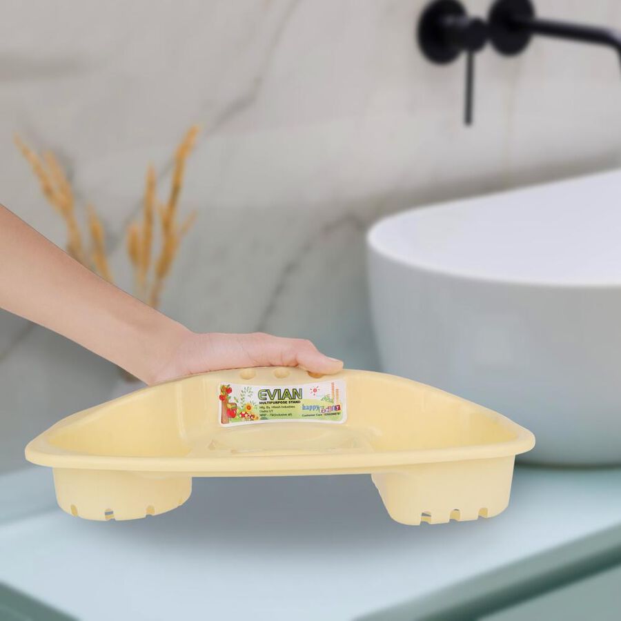 Ivory Plastic Bathroom Stand, , large image number null
