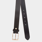 Men's Black Leather Casual Belt, , small image number null
