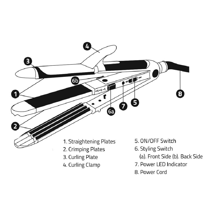55W 3-In-1 Hair Styler, , large image number null