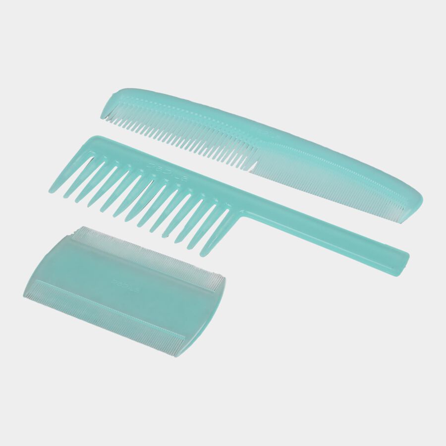 Plastic Hair Comb Set of 3, , large image number null