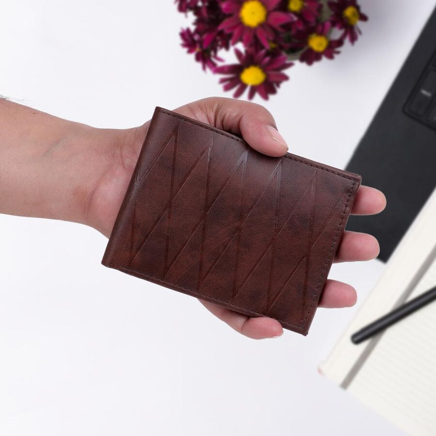 Men's Brown Polyurethane Wallet, , large image number null