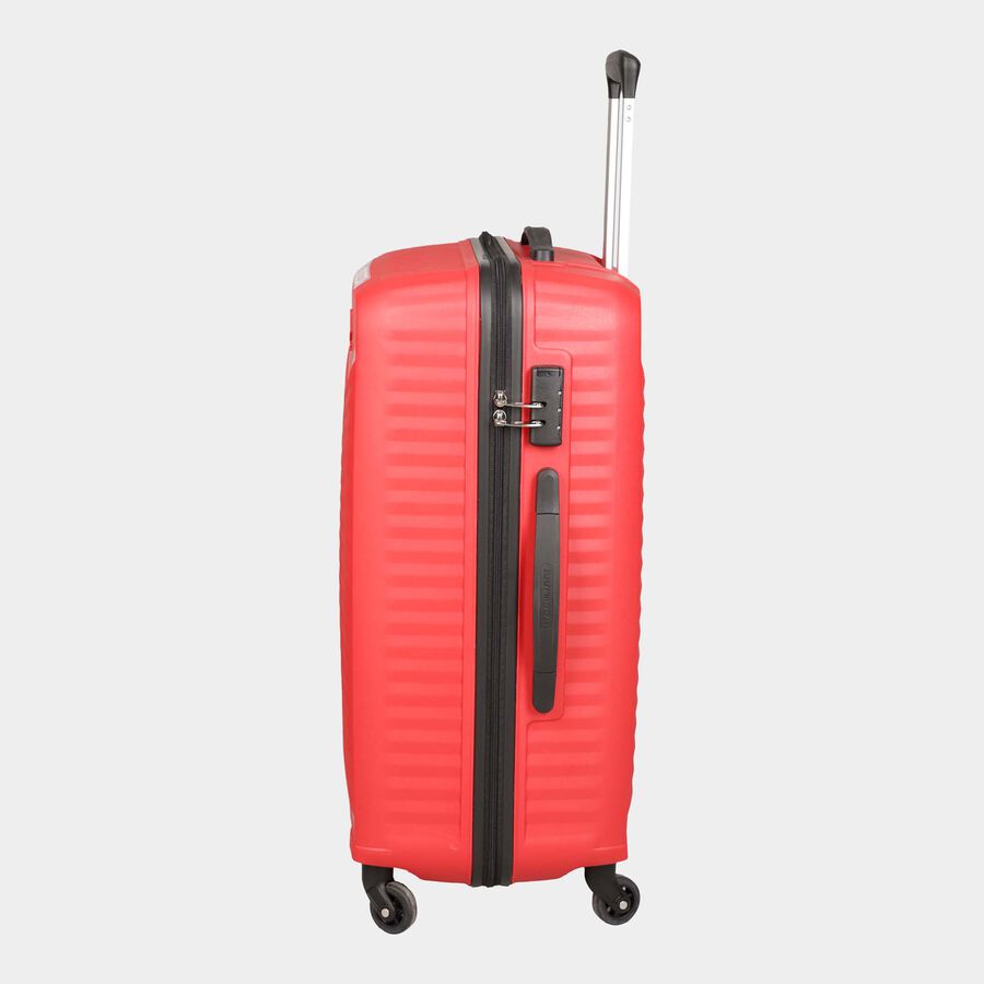 4-Wheel Red Polypropylene Hard Case Trolley, Medium, , large image number null
