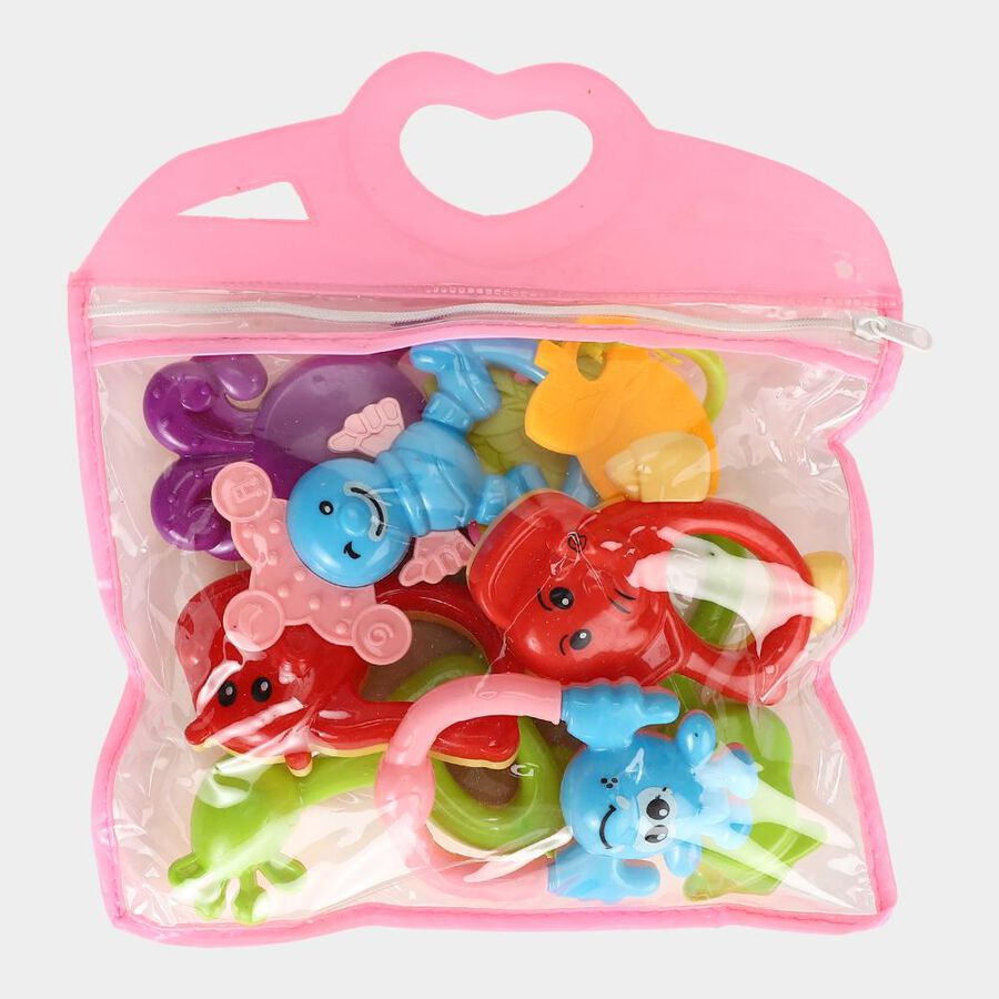Kid's Multi-Color Baby Rattles and Teethers Toy Set, , large