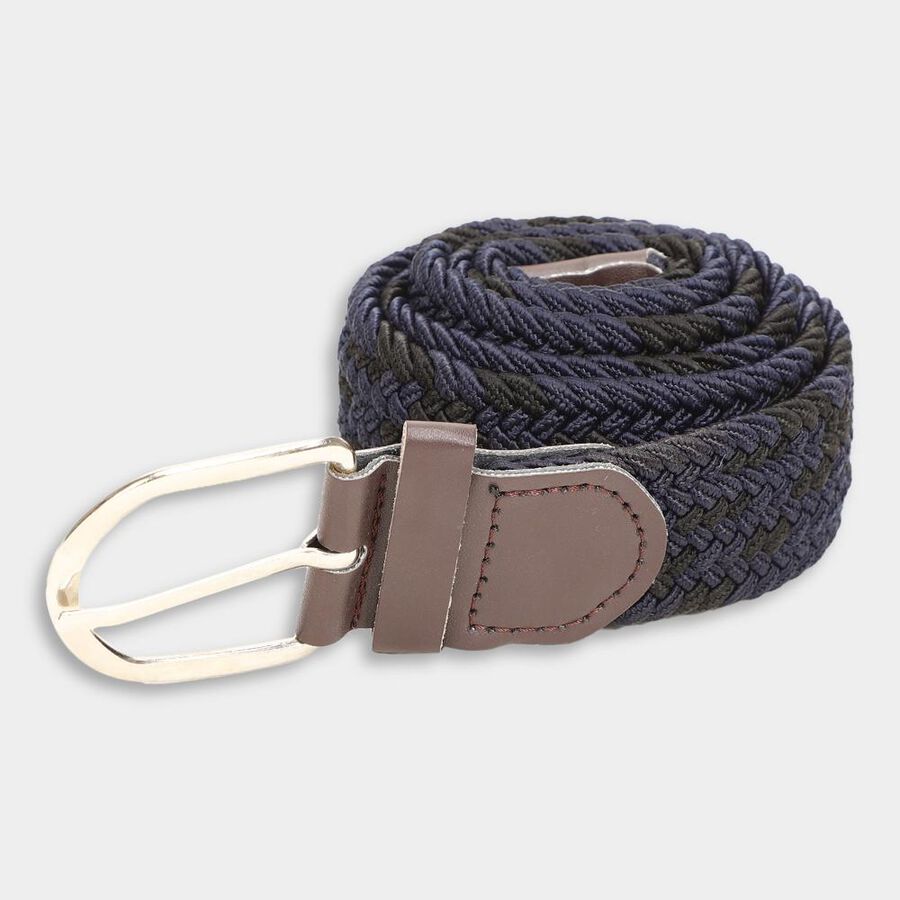 Men's Navy Blue Canvas Casual Belt, , large image number null