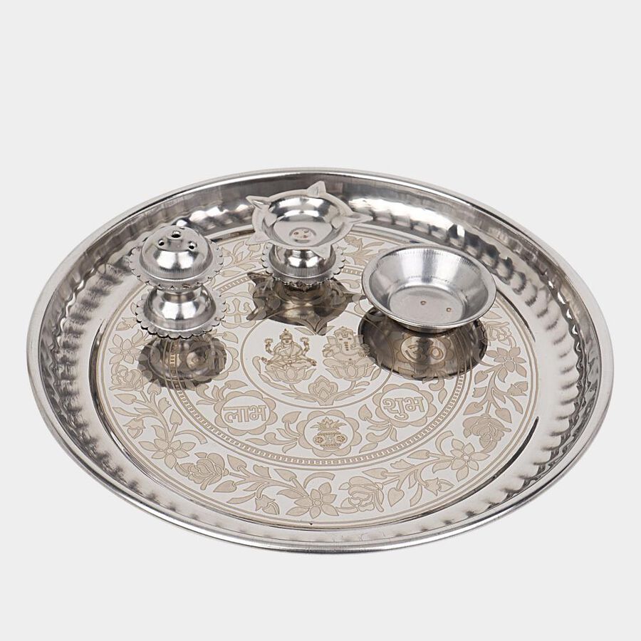 Stainless Steel Pooja Plate, , large image number null