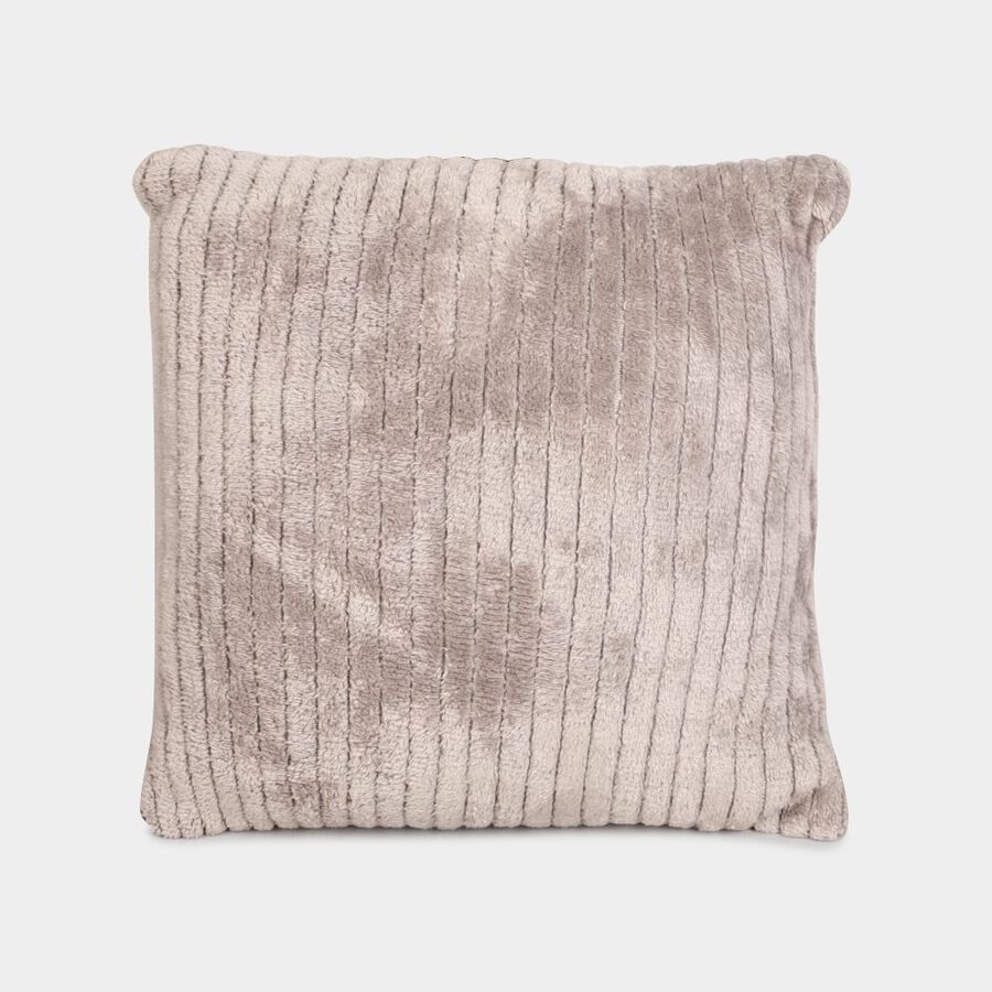 Taupe Velvet Textured Cushion, , large