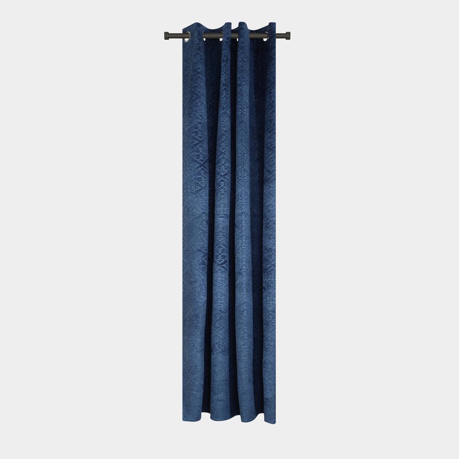 7ft. Dark Blue Velvet Door Curtain, , large image number null