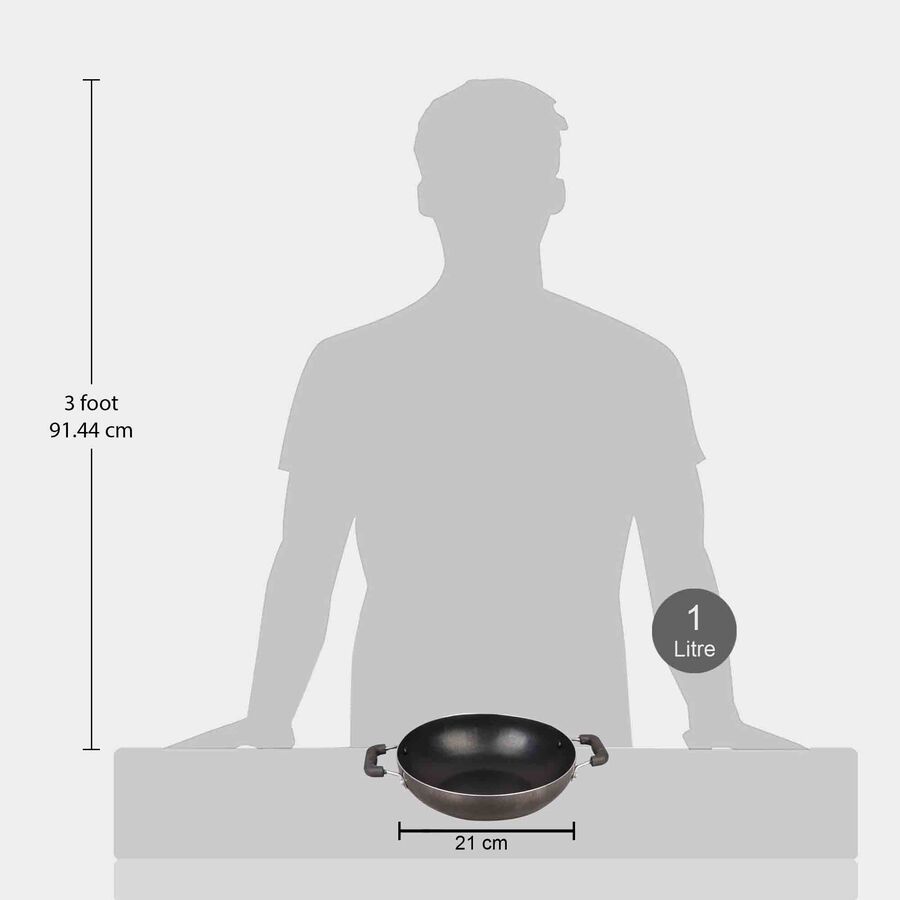 नॉन स्टिक कढ़ाई - 21 cm, 1 लीटर, , large image number null