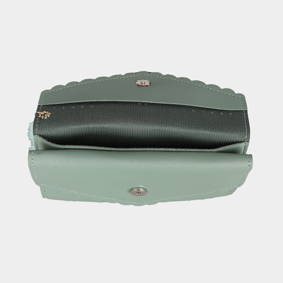 Women's Polyurethane Envelope/Zipper Hand Pouch, , large image number null