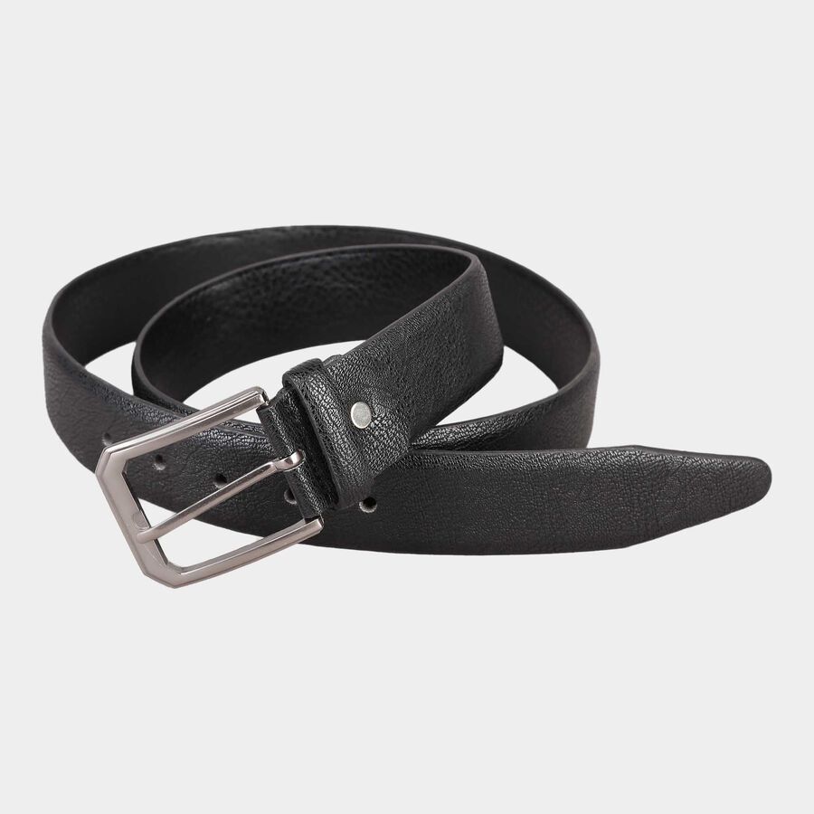 Men's Black Polyurethane Casual Belt, , large image number null