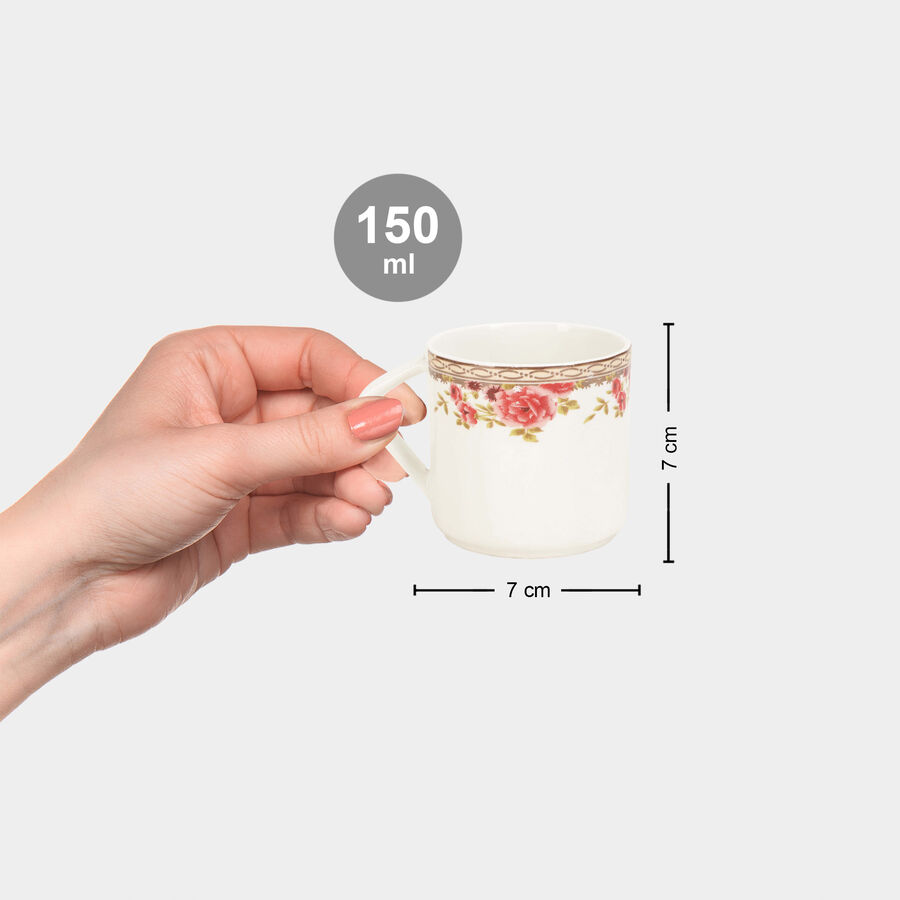 Bone China Mug, 150 ml, Set of 6, , large image number null