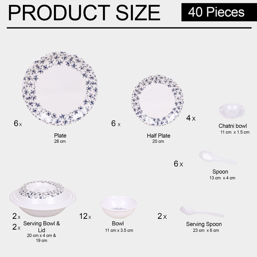 Melamine Dinner Set 40 Pcs, , large image number null