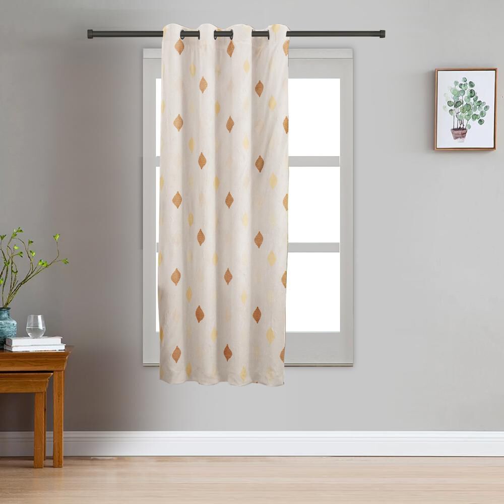 Home Beautiful                         5ft. Beige Window Curtain