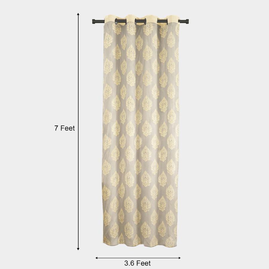 7ft. Grey Polyester Curtain, , large