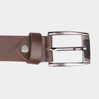 Men's Brown Leather Casual Belt, , small image number null
