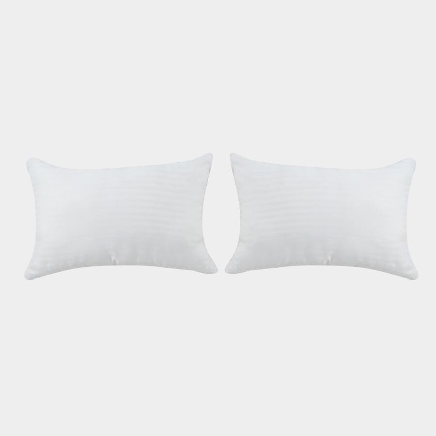 Home Beautiful White Fibre Pillow Set of 2, , large
