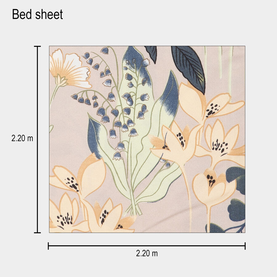 120 GSM Yellow Microfiber Double Bedsheet, , large image number null