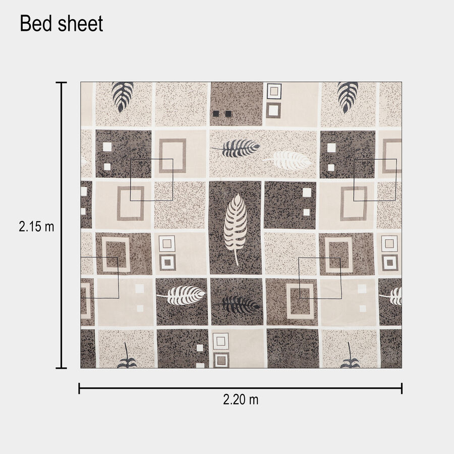 120 GSM Grey Microfiber Double Bedsheet, , large image number null