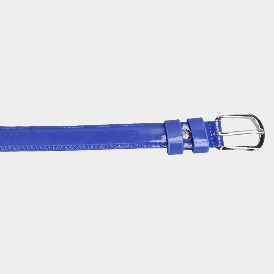 Women's Blue Polyurethane Belt, , large image number null
