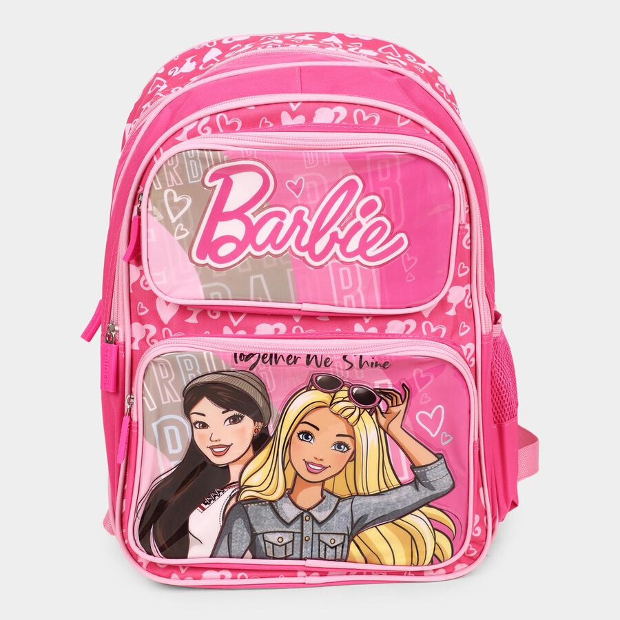 Kid's Barbie Print School Bag, , large