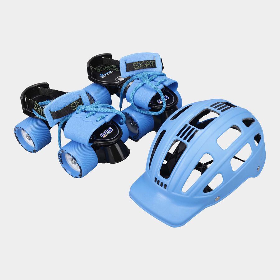 Roller Skates Combo Set With Helmet,Knee Guard, Elbow Guard + Skates, , large image number null