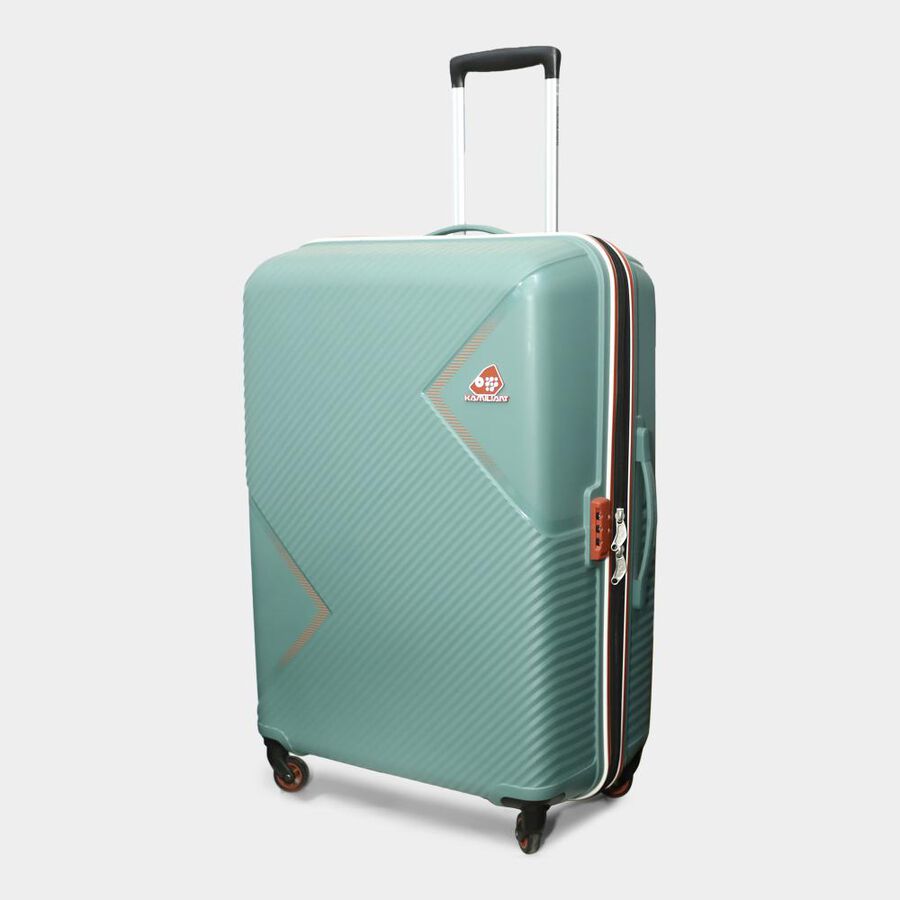 4-Wheel Dark Green PVC Matee Hard Case Trolley, Large, , large image number null